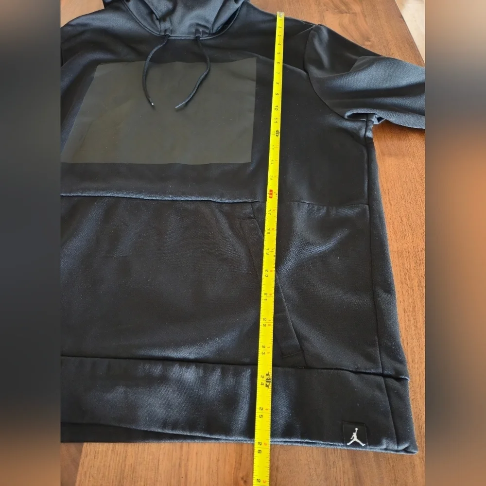 Air Jordan Rise 23 Black On Black On Black Box Pullover Hoodie Fleece Lined L